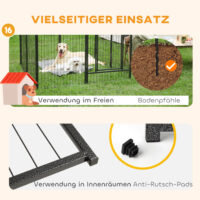 Welpenlaufstall flexibel für Hunde und Katzen 60cm hoch drinnen draussen