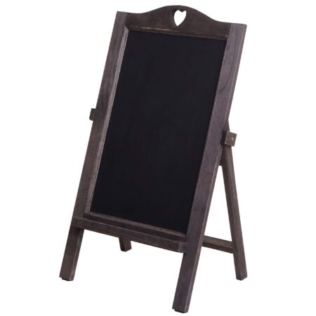 Werbetafel Aufsteller Kreidetafel 66x37x27cm Shabby-Look Vintage grau-braun