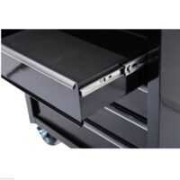 Werkzeugschrank rollbar mit 5 Schubladen aus Stahl schwarz