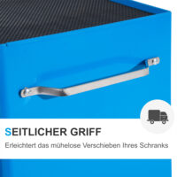 Werkzeugschrank rollbar mit 5 Schubladen für Werkstatt aus Stahl