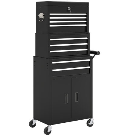 Werkzeugschrank rollbar abschliessbar mit 9 Schubladen aus Stahl