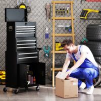 Werkzeugschrank rollbar abschliessbar mit 9 Schubladen aus Stahl