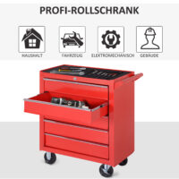 Werkzeugschrank auf Rollen für Garage und Werkstatt aus Stahl