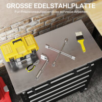 Werkzeugschrank rollbar mit 5 Schubladen für Werkstatt