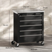 Werkzeugschrank rollbar mit 5 Schubladen für Werkstatt