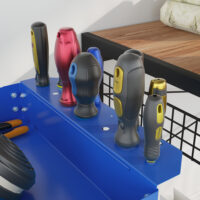 Werkzeugwagen rollbar mit 3 Ebenen aus Stahl blau