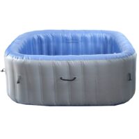 Aufblasbarer Whirlpool eckig für 5 Personen 180 cm grau-blau
