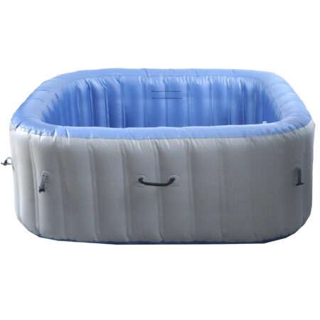 Aufblasbarer Whirlpool eckig für 5 Personen 180 cm grau-blau