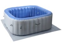 Aufblasbarer Whirlpool eckig für 5 Personen 180 cm grau-blau