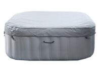 Aufblasbarer Whirlpool eckig für 5 Personen 180 cm grau-blau