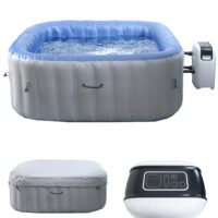 Aufblasbarer Whirlpool eckig für 5 Personen 180 cm beheizbar