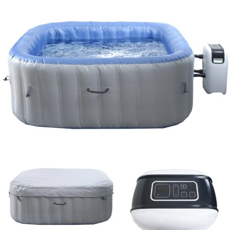 Aufblasbarer Whirlpool eckig für 5 Personen 180 cm beheizbar