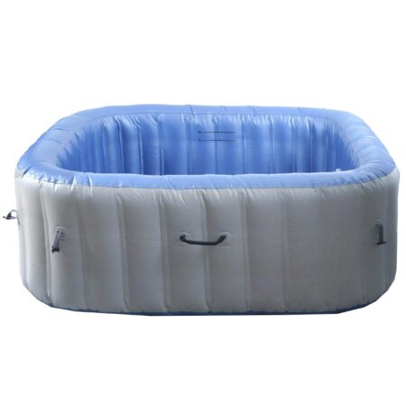 Aufblasbarer Whirlpool eckig für 6 Personen 198 cm grau-blau