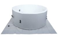 Aufblasbarer Whirlpool rund für 4 Personen Ø150 cm grau-weiß