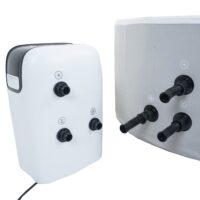 Aufblasbarer Whirlpool rund für 4 Personen Ø150 cm grau-weiß