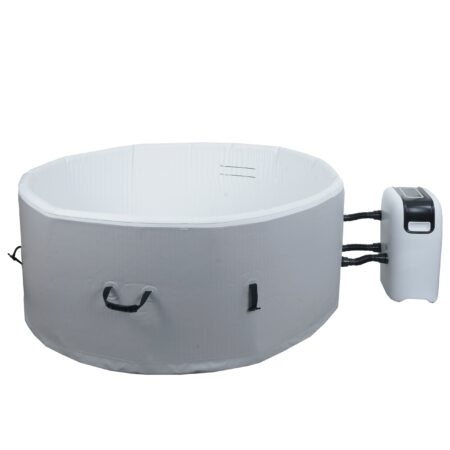 Aufblasbarer Whirlpool rund für 4 Personen Ø150 cm grau-weiß