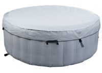 Aufblasbarer Whirlpool rund für 4 Personen Ø180 cm grau-blau
