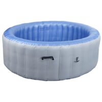 Aufblasbarer Whirlpool rund für 5 Personen Ø198 cm grau-blau