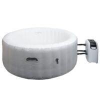 Whirlpool rund für 4 Personen beheizbar Ø180 cm grau-weiß