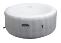 Whirlpool rund für 4 Personen beheizbar Ø180 cm grau-weiß