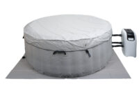 Whirlpool rund für 4 Personen beheizbar Ø180 cm grau-weiß