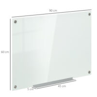 Whiteboard Magnettafel Glas mit Zubehör für Büro und Homeoffice weiss