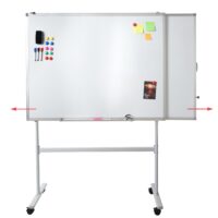 Whiteboard Magnettafel mobil rollbar mit Zubehör 167x186cm
