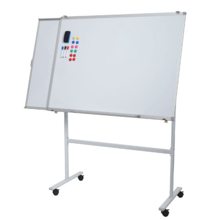 Whiteboard Magnettafel mobil rollbar mit Zubehör 167x186cm