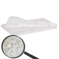 Wohndecke Tagesdecke Kuscheldecke flauschig Pailletten 150x120cm weiss