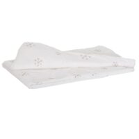 Wohndecke Tagesdecke Kuscheldecke flauschig Pailletten 150x120cm weiss