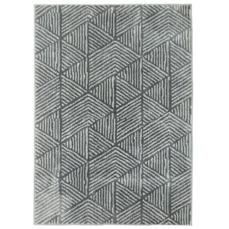 Wohnzimmer Teppich waschbar modern 150x80cm dunkelgrau