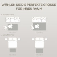 Wohnzimmer Teppich waschbar modern 150x80cm dunkelgrau