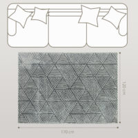 Wohnzimmer Teppich waschbar modern 150x80cm dunkelgrau
