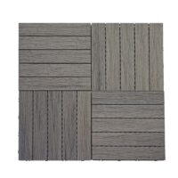 WPC Bodenfliesen Holzoptik antik braun 1 m² Terrasse Balkon