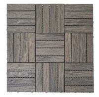 WPC Bodenfliesen Holzoptik 3D antik braun 1 m² Balkon Terrasse