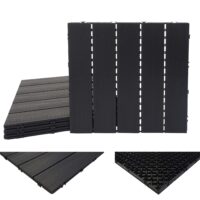 WPC Gartenfliese 1m2 JAM-E20 Holzoptik 4x je 50x50cm