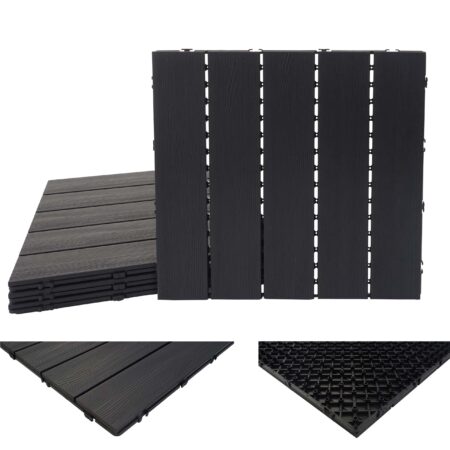 WPC Gartenfliese 1m2 JAM-E20 Holzoptik 4x je 50x50cm