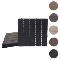 WPC Gartenfliese 1m2 JAM-E20 Holzoptik 4x je 50x50cm