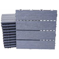 WPC Gartenfliese 1m2 JAM-E21 Holzoptik 11x je 30x30cm