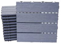 WPC Gartenfliese 1m2 JAM-E21 Holzoptik 11x je 30x30cm