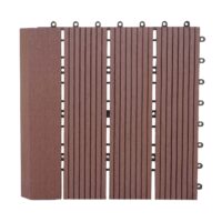 WPC Gartenfliese Rhone + Abschluss Holzoptik 1m2 Premium senkrecht