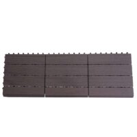 WPC Gartenfliese Rhone + Abschluss Holzoptik 1m2 Premium senkrecht