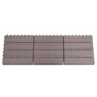 WPC Gartenfliese Rhone + Abschluss Holzoptik 1m2 Premium senkrecht