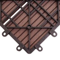 WPC Gartenfliese Rhone + Abschluss Holzoptik 1m2 Premium senkrecht