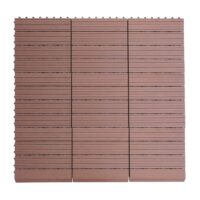 WPC Gartenfliese Rhone + Abschluss Holzoptik 1m2 Premium senkrecht
