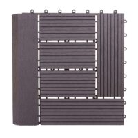 WPC Gartenfliese Rhone + Abschluss Holzoptik 1m2 Premium versetzt