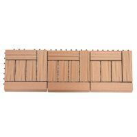 WPC Gartenfliese Rhone + Abschluss Holzoptik 1m2 Premium versetzt