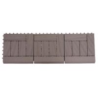 WPC Gartenfliese Rhone + Abschluss Holzoptik 1m2 Premium versetzt