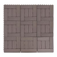 WPC Gartenfliese Rhone + Abschluss Holzoptik 1m2 Premium versetzt