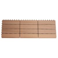 WPC Gartenfliese Rhone + Abschluss Holzoptik 1m2 Premium waagrecht
